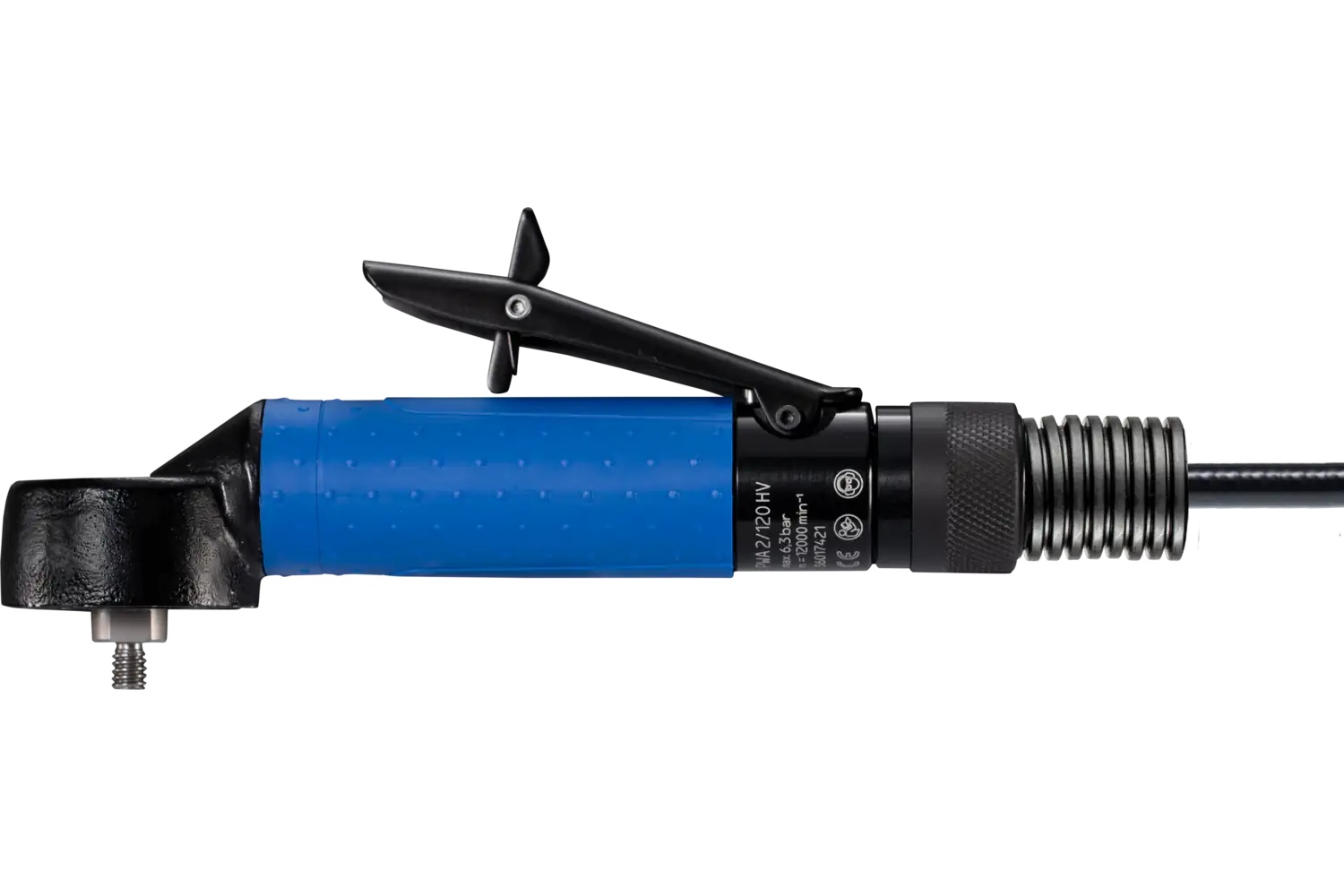 Picture of Pferd Angle Air Grinder, PWA 2/120 HV, throttle Lever, rear exhaust, 12,000 RPM